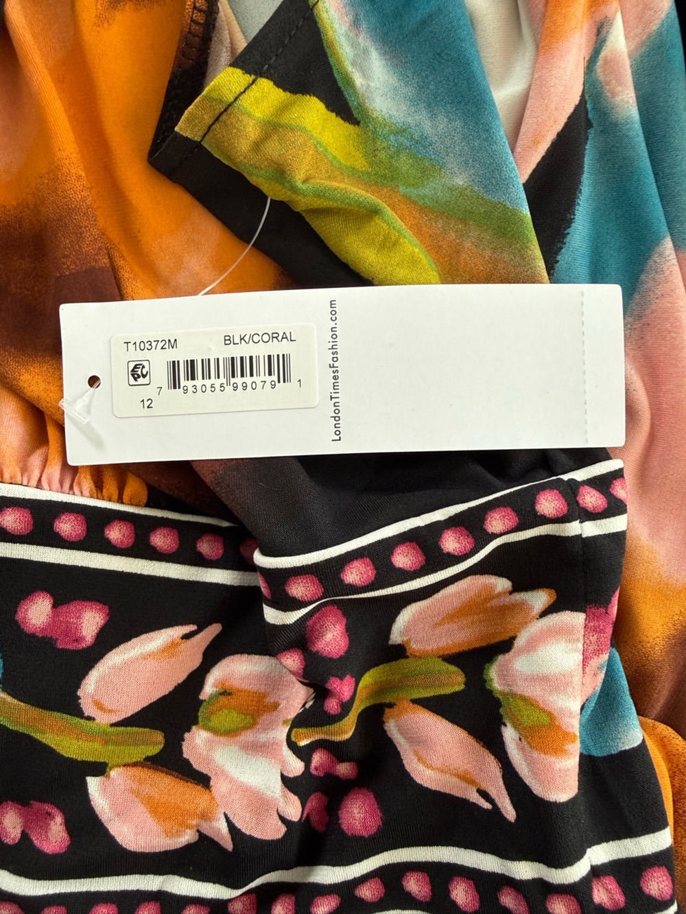 London Times Sleeveless V-Neck Floral Maxi Dress NWT Size 12 - Picture 8 of 9